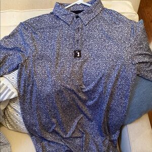 Black and White Casual Button Down Shirt